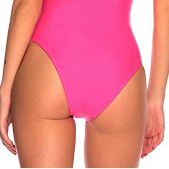 RELLECIGA High Cut Bandeau One Piece Swimsuit  🦩 NEW WITH TAGS! - Picture 7 of 14